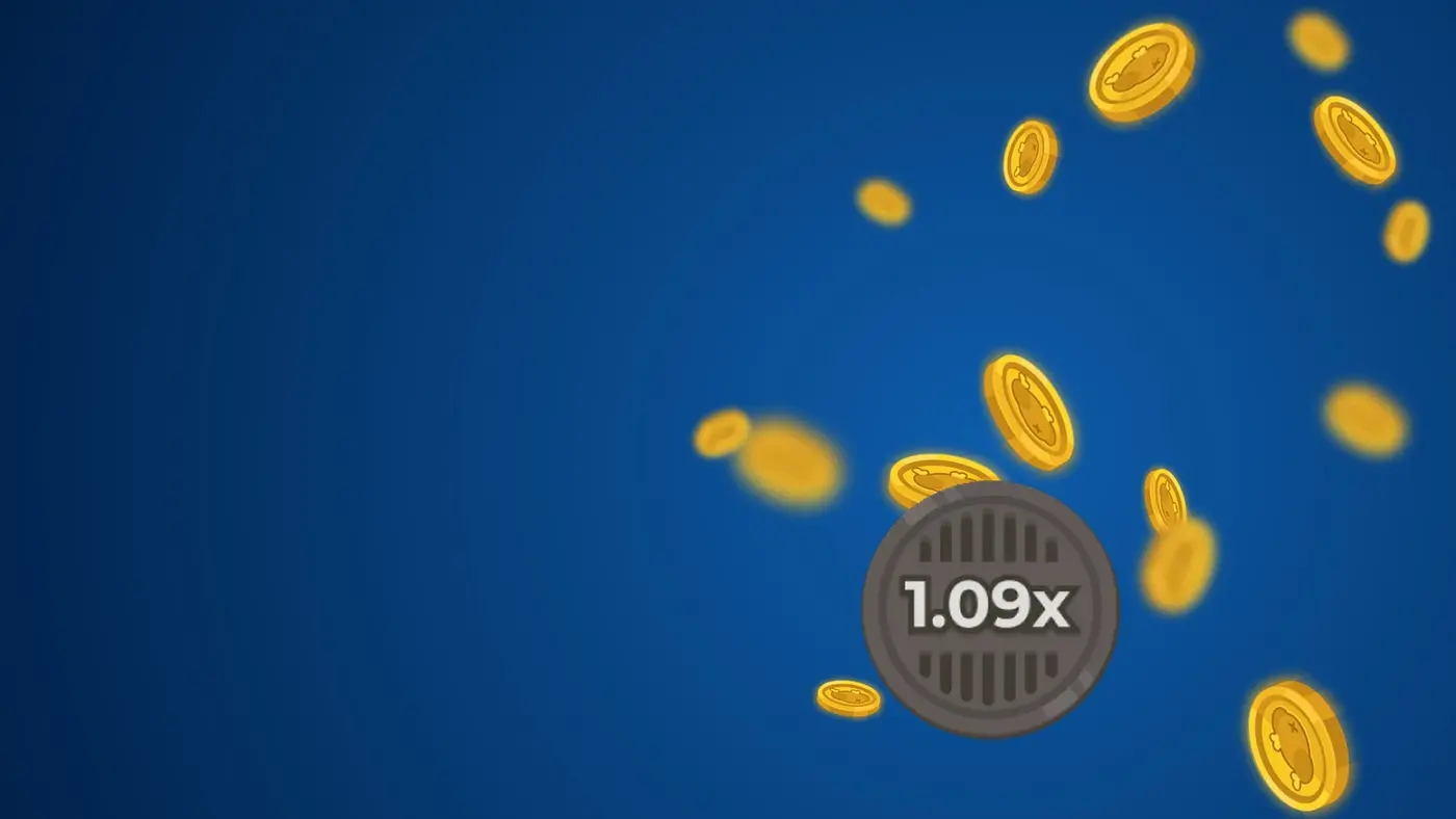 Lluvia de monedas de oro sobre una alcantarilla con multiplicador de Chicken Road 2